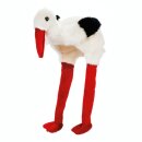 Plüschmütze Storch 55 cm mit langen roten Beinen