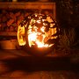 Fireball - Ildskål med elgmotiv, laserskåret, rust-look med stativ