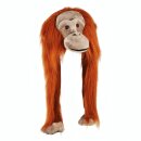 Plüschmütze Orang Utan mit elastischem Bund 55 cm
