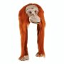 Plüschmütze Orang Utan mit elastischem Bund 55 cm
