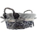 Filling basket "Anthracite" made of willow,...