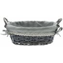 Filling basket "Anthracite" made of willow, with fabric inlay
