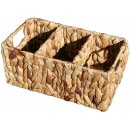 Water hyacinth cutlery basket, 3 compartments