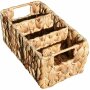 Water hyacinth cutlery basket, 3 compartments