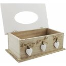 Tissue-Box White Heart im Landhaus-Stil