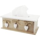 Witte Hart Landelijke Stijl Tissue Box