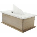 Tissue box White Heart in country style