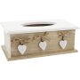 Witte Hart Landelijke Stijl Tissue Box