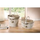 Ironing basket "Love heart", white