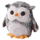 Cuddly toy owl Olbi, gray / white, about 25 cm