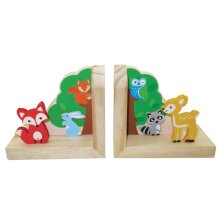 Buchstützen Waldtiere, 2er-Set, aus Holz