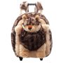 3in1 Kindertrolley, Rucksack, Schmusetier, Wolf Lupus, braun/beige