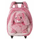 3in1 kinderwagen, rugzak, knuffel konijn, roze/wit