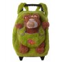3in1 children trolley, backpack, cuddly animal bear, green/brown