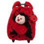 3in1 children trolley, backpack, cuddly animal ladybug, red/black