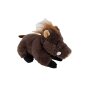 Kuscheltier Wildschwein Willi, braun, liegend, 25 cm, Schmusetier