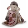 Cuddle cloth sheep Sweety with pacifier holder, cream / pink, cuddle cloth, comforter, 26 cm