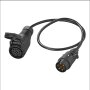 Câble de rallonge Câble adaptateur longueur 0,8 mètre prise voiture 7 pôles sur prise remorque 13 pôles prise caravane camping ...