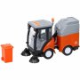 Spielzeug Kehrmaschine mit Anhänger, Friktionsantrieb, Licht- und Tonfunktion, mit Mülltonne, Länge ca. 20 cm