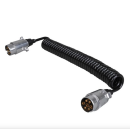 Spiral cable 4.5M trailer cable 2x plug connecting cable...