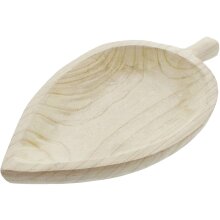 Bowl Wood in leaf shape from paulownia wood