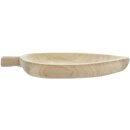 Bowl Wood in leaf shape from paulownia wood