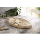 Bowl Wood in leaf shape from paulownia wood