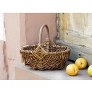 Small ironing basket Rustic natural willow