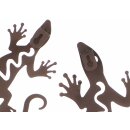 Metal decoration Gecko, set of 2