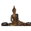 Buddha-Set für Teelichter in Gold, ca. 20 x 27 cm