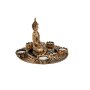 Buddha-Set f&uuml;r Teelichter in Gold, ca. 20 x 27 cm