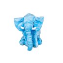 Olifant blauw b=45cm h=40cm met deken 80*100cm