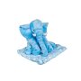 Elefant blau b=45cm h=40cm mit Decke 80*100cm