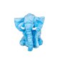 Elefant blau, ca. 45 x 40 cm mit Decke, ca. 80 x 100 cm