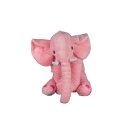 Olifant roze b=45cm h=40cm met deken 80*100cm
