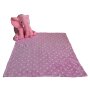 Elefant rosa b=45cm h=40cm mit Decke 80*100cm