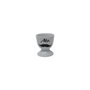 Egg cup set "MR. & MRS.", each approx. 6 cm in black box