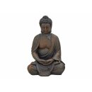 Buddha Figur sitzend 30cm in Braun