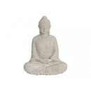 Boeddha figuur zittend, 23cm Beige