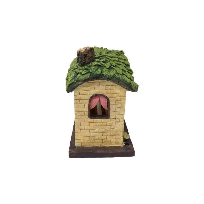 "Snack House" with dwarf and solar light, approx. 25 x 16 cm