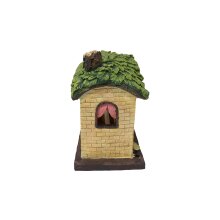 "Snack House" with dwarf and solar light, approx. 25 x 16 cm