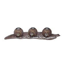 Teelichthalter-Set, Länge ca. 51 cm