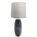 Lamp met golfoptiek en grijze kap, ca. 37,5 cm