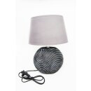 Lamp with wave opticsand gray shade, about 37.5 cm