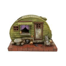 Caravan with solar light, approx. 15 x 14 cm