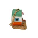 Vogelhuisje caravan, ca. 14 x 13,5 cm