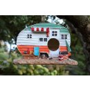 Vogelhuisje caravan, ca. 14 x 13,5 cm