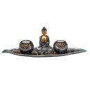 Buddha set with tea light holder, about 40 cm