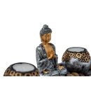 Boeddha Set met Theelichthouder, ca. 40 cm