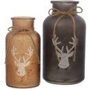 Deko-Vase Hirsch, 2er Set